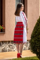 Costum popular autentic floare de mac zona Oltenia